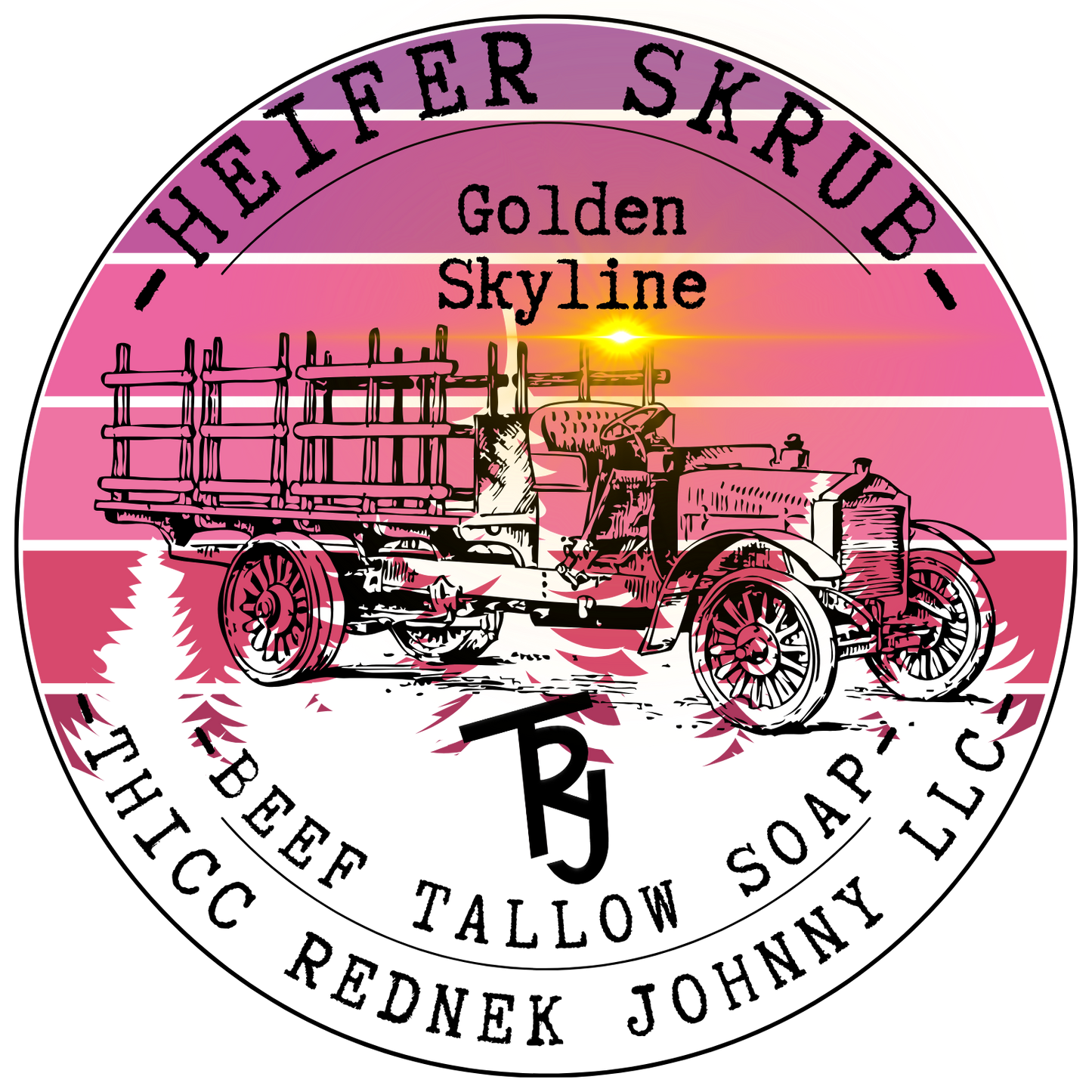 Heifer Skrub Golden Skyline (Warm Sultry Fragrance) Handmade Beef Tallow Soap