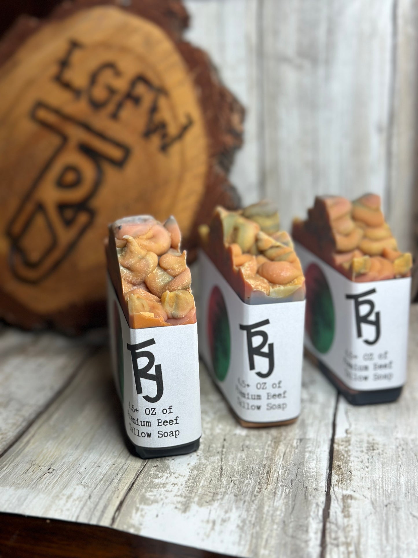 Heifer Skrub Sanch0 Mega Beef Tallow Soap Bar (Bourbon, Leather Sweet Tobacco, Campfire, Cedar, Amber)