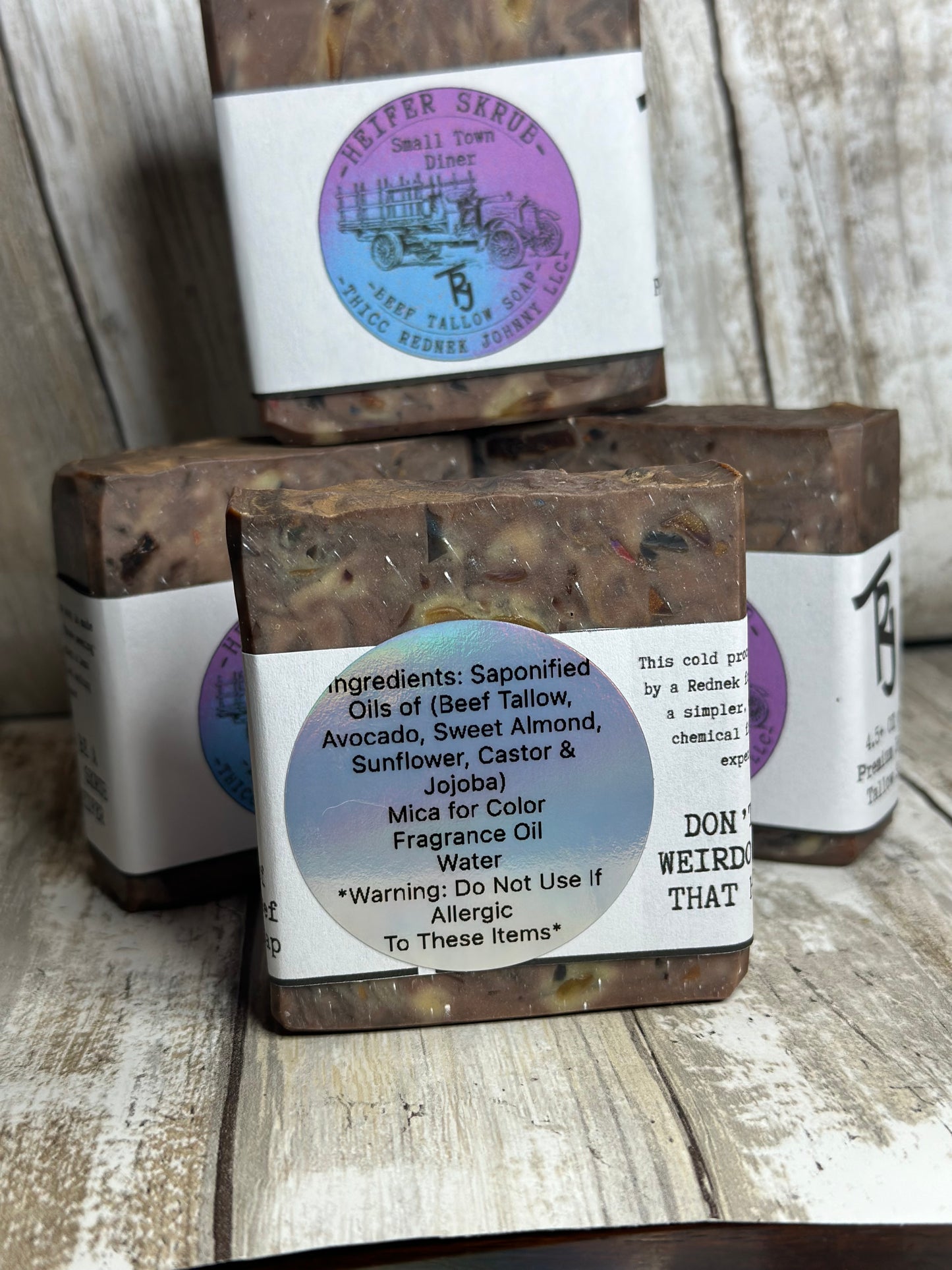 Heifer Skrub Small Town Diner Beef Tallow Soap (Coffee Cake, Cinnamon & Spice)