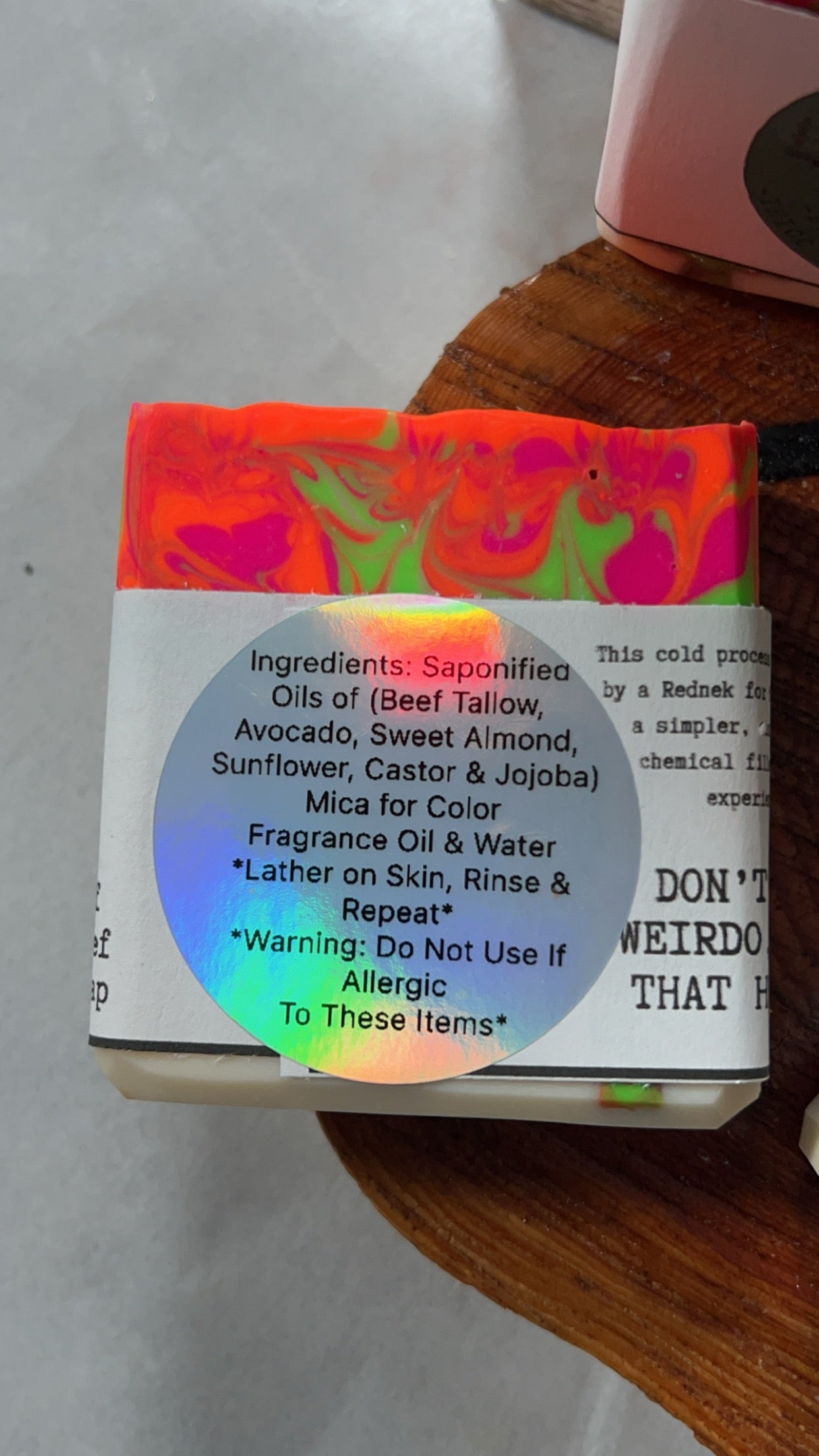 Heifer Skrub LumberSnack (Very Sappy Pine Tree) Handmade Beef Tallow Soap