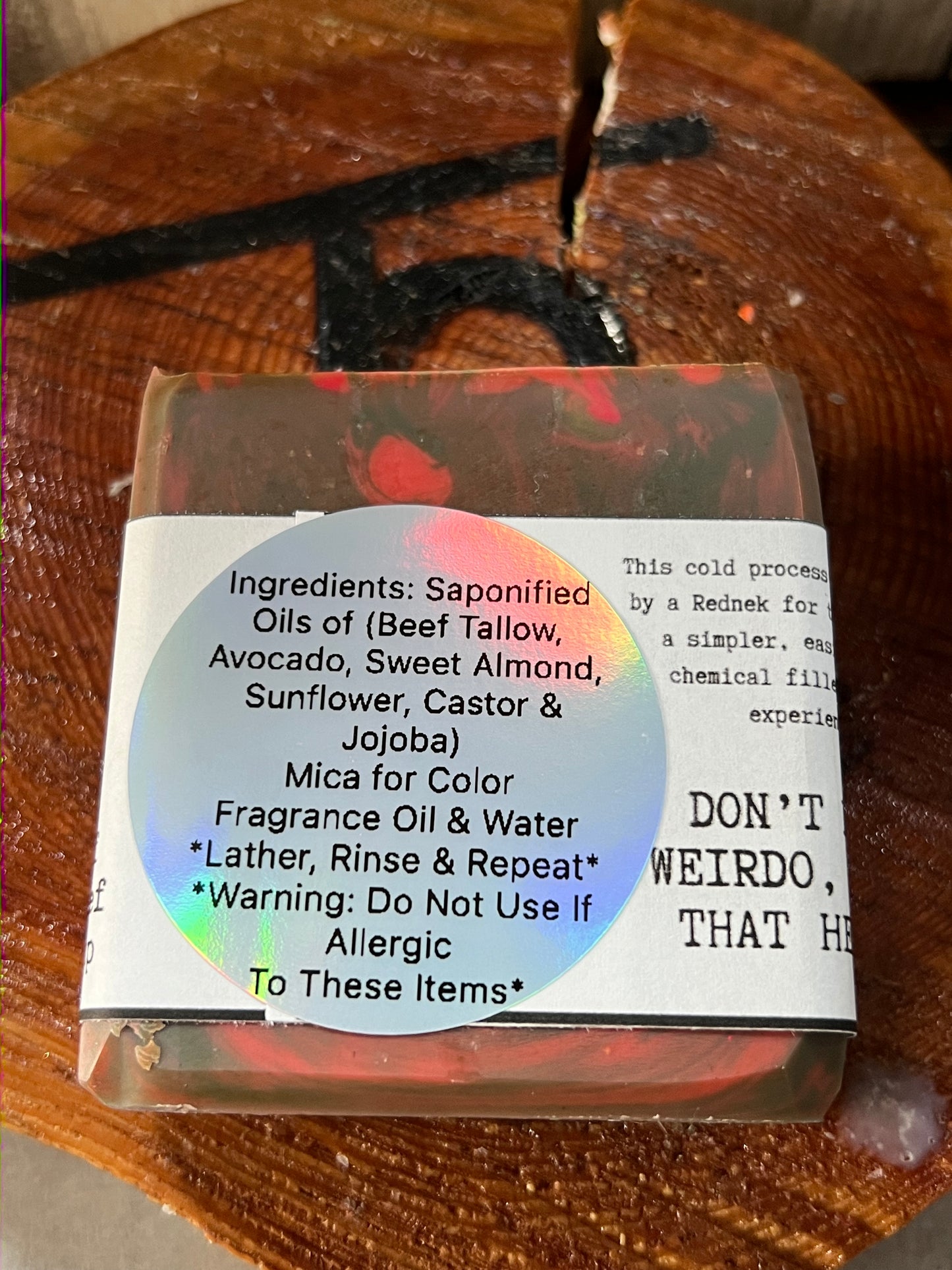 Heifer Skrub Cozy Cabin (Mahogany Coconut) Handmade Beef Tallow Soap