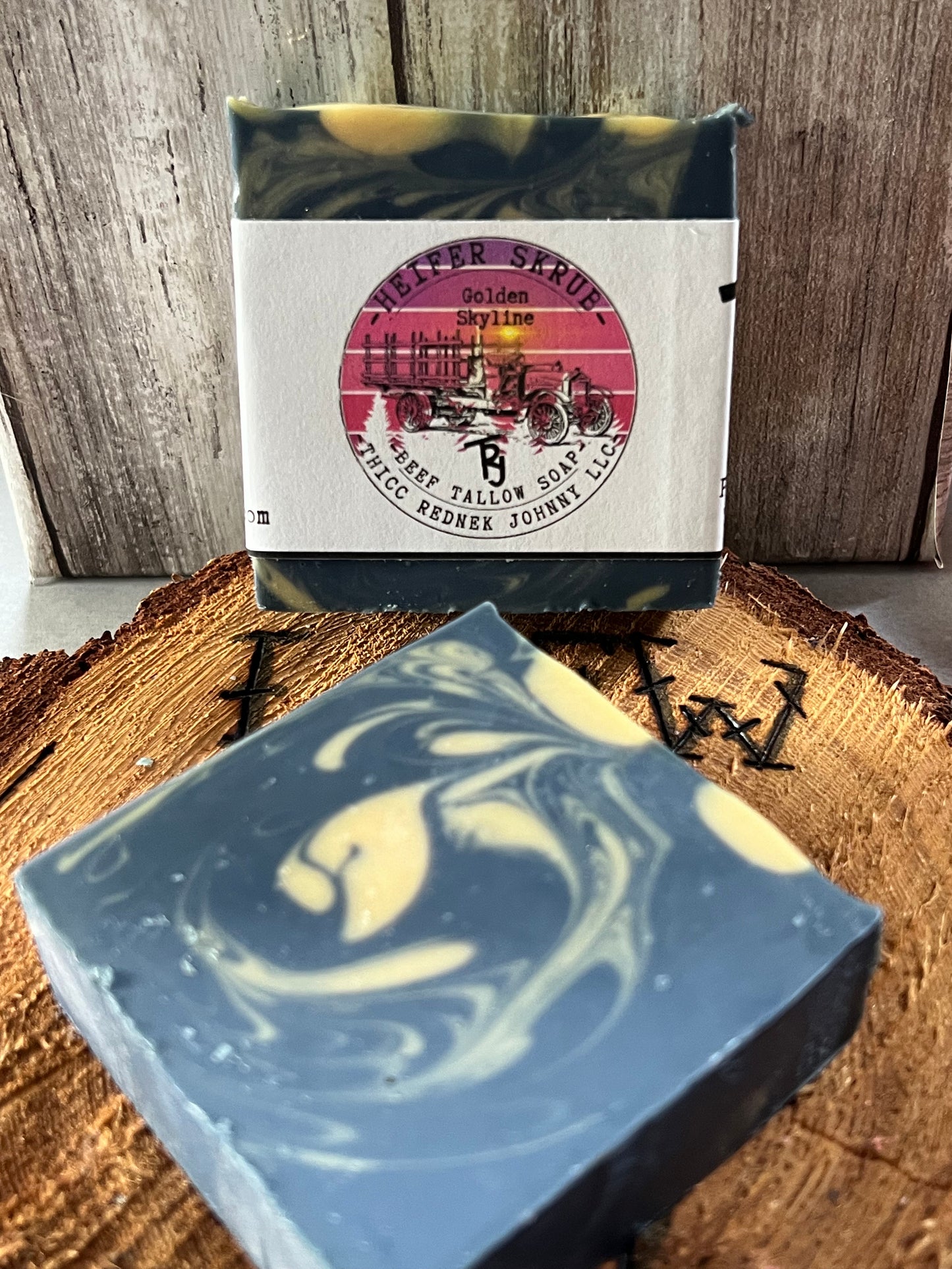 Heifer Skrub Golden Skyline (Warm Sultry Fragrance) Handmade Beef Tallow Soap