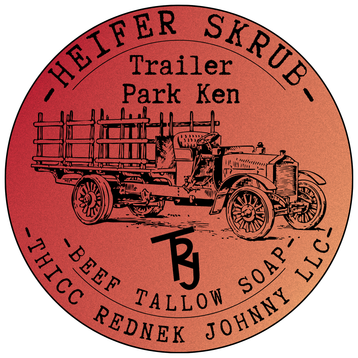 Heifer Skrub Trailer Park Ken (Mahogany Teakwood) Handmade Beef Tallow Soap