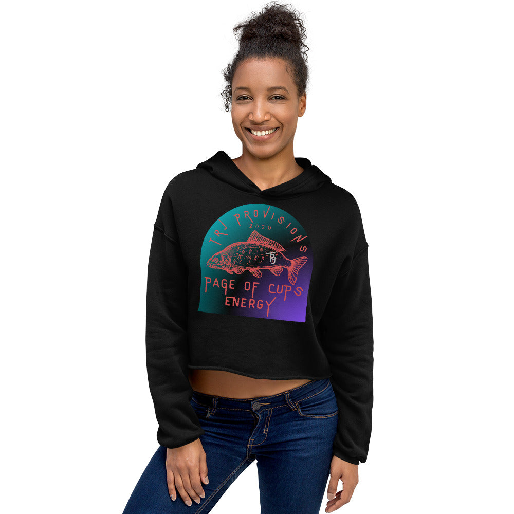 Page Of Cups Crop Hoodie
