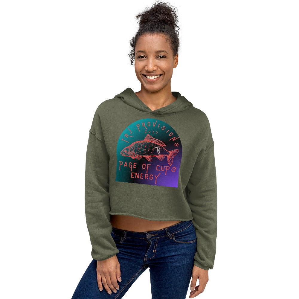 Page Of Cups Crop Hoodie