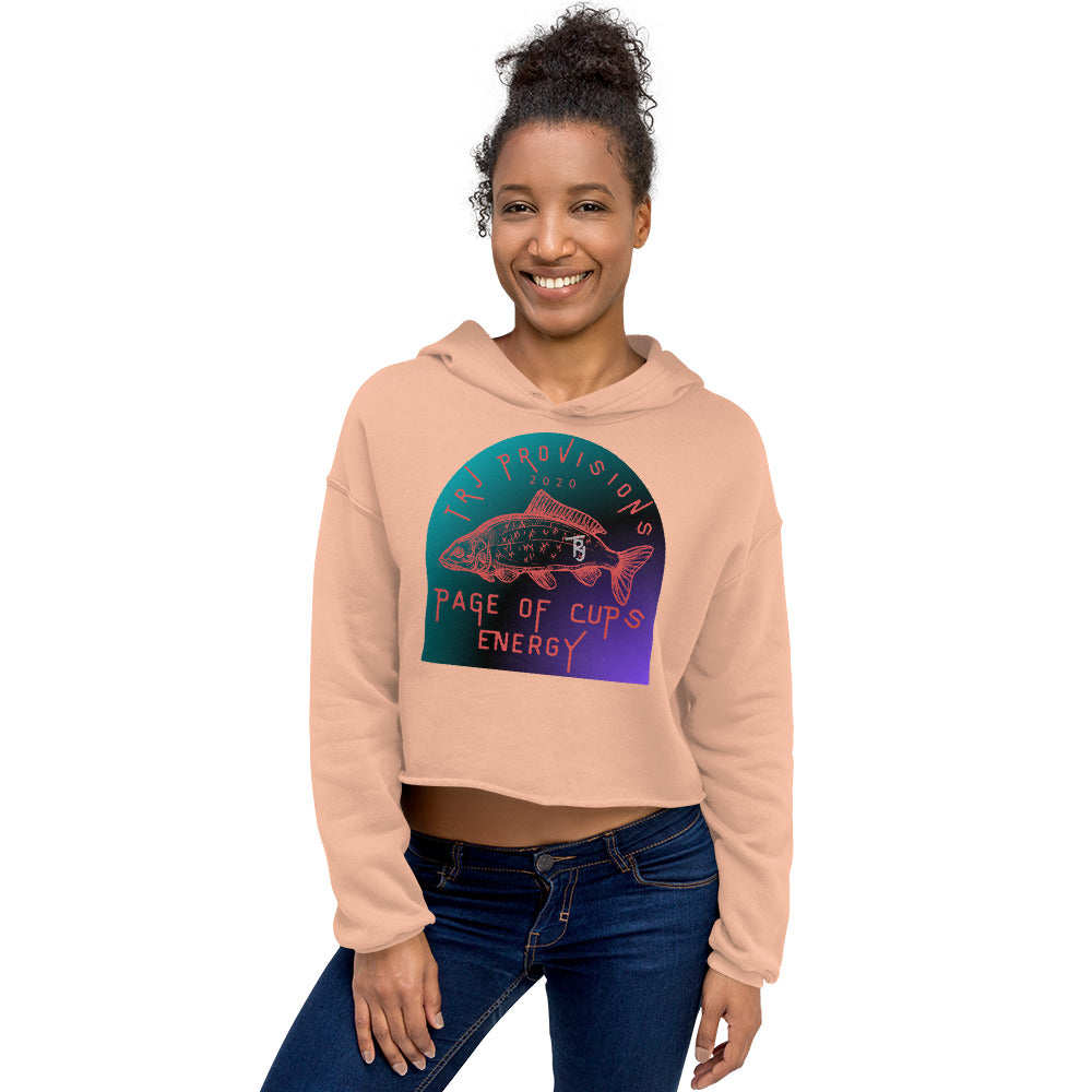 Page Of Cups Crop Hoodie