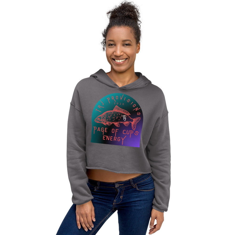 Page Of Cups Crop Hoodie
