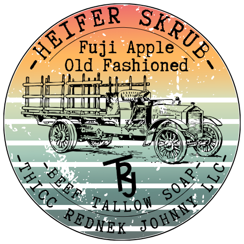 Heifer Skrub Fuji Apple Old Fashioned (Apple Bourbon) Handmade Beef Tallow Soap