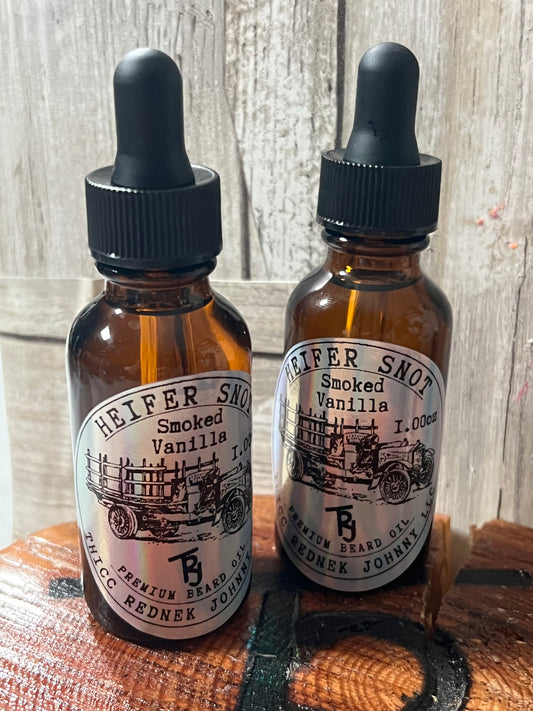 Heifer Snot Smoked Vanilla Premium Beard Oil 1 Oz