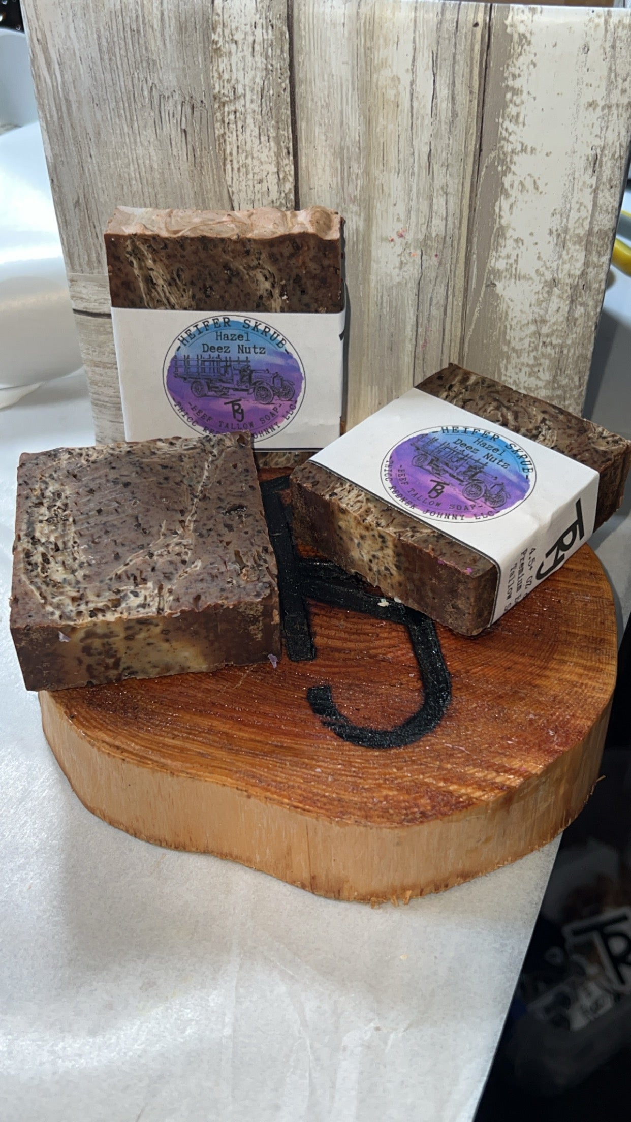 Heifer Skrub Hazel Deez Nutz (Vanilla Hazelnut Coffee) Handmade Beef Tallow Soap