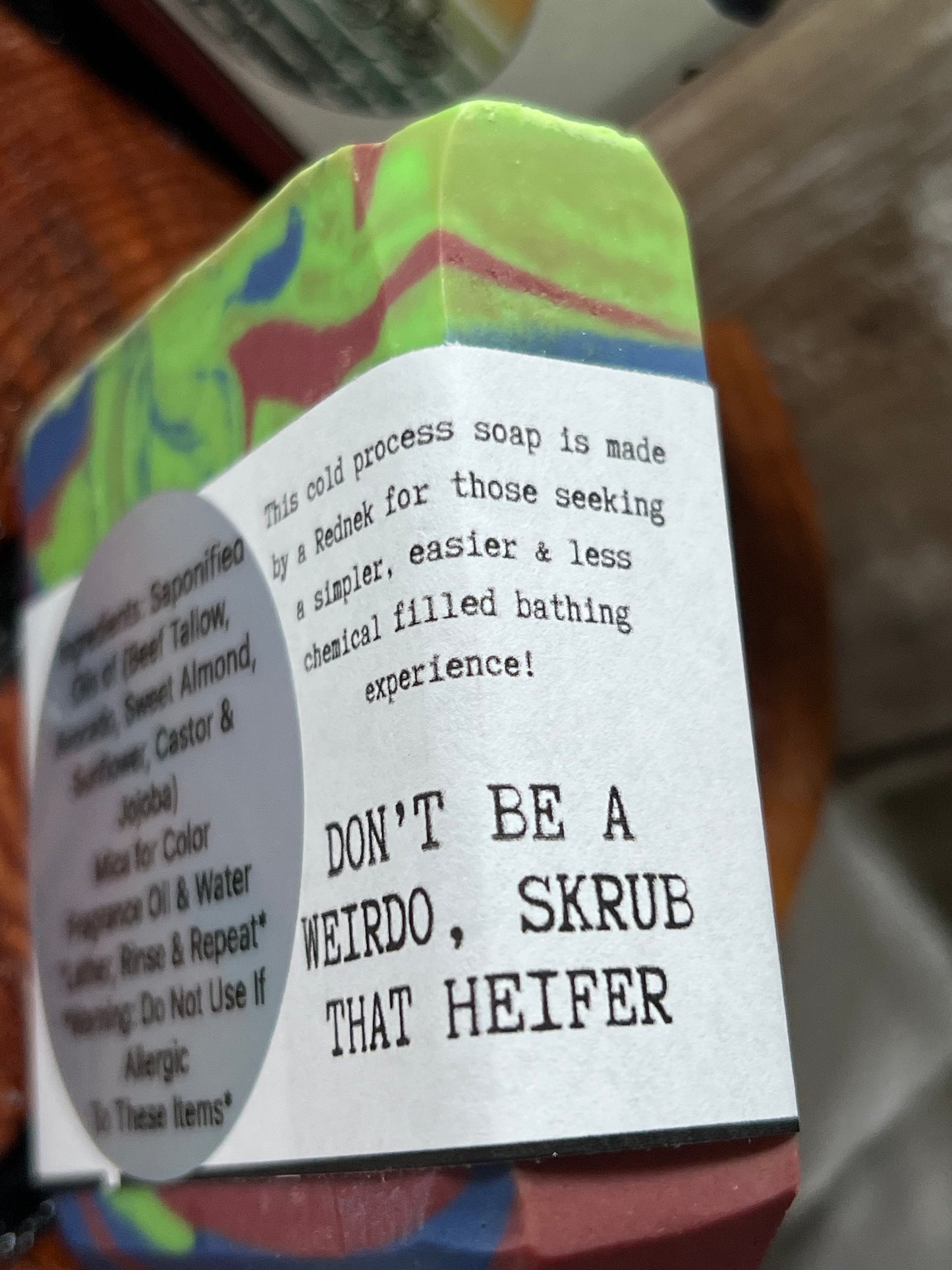 Heifer Skrub Fuji Apple Old Fashioned (Apple Bourbon) Handmade Beef Tallow Soap