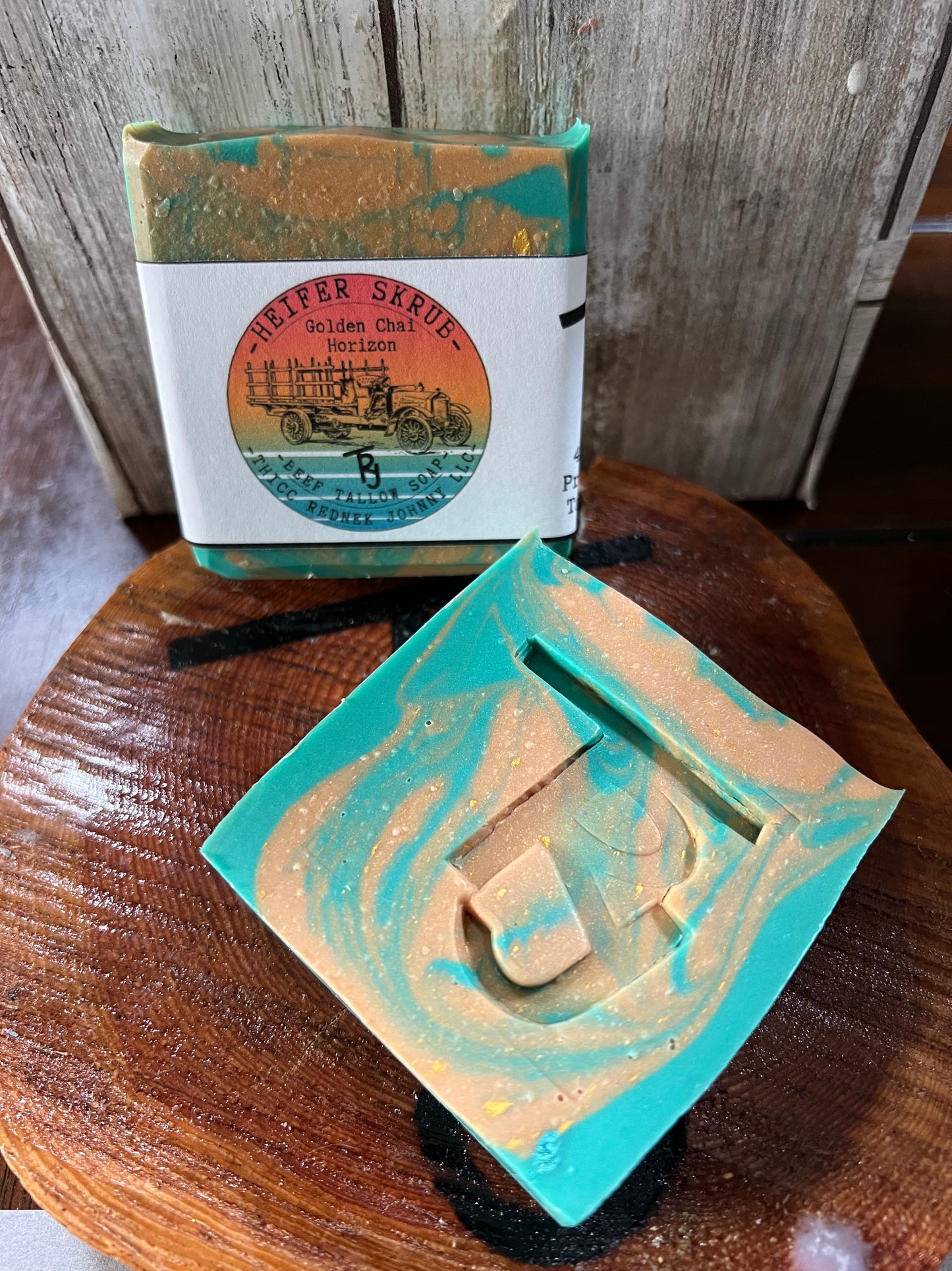 Heifer Skrub Golden Chai Horizon (Chai Cardomom) Handmade Beef Tallow Soap