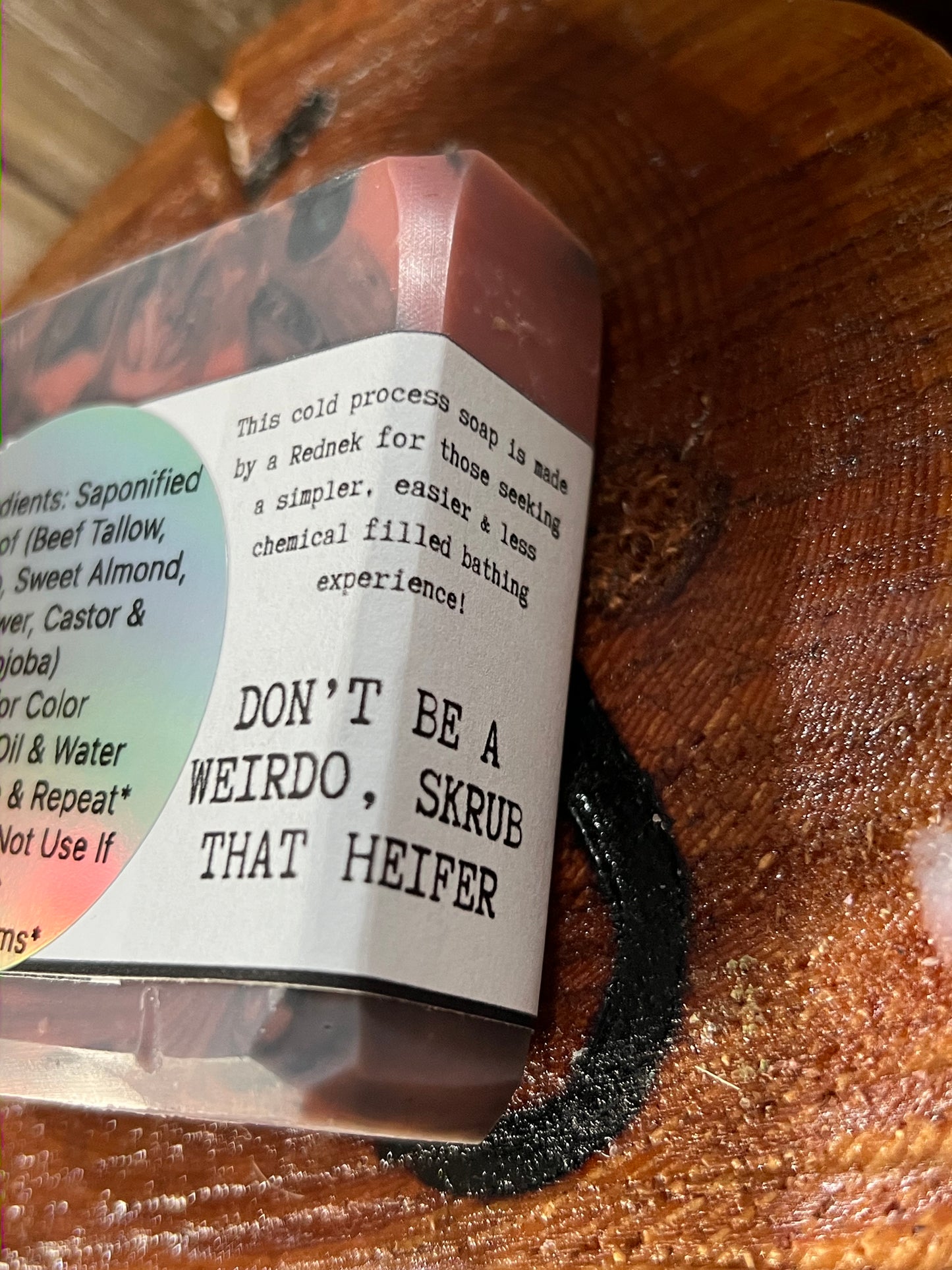 Heifer Skrub Buffalo Plaid (Flannel Type) Handmade Beef Tallow Soap