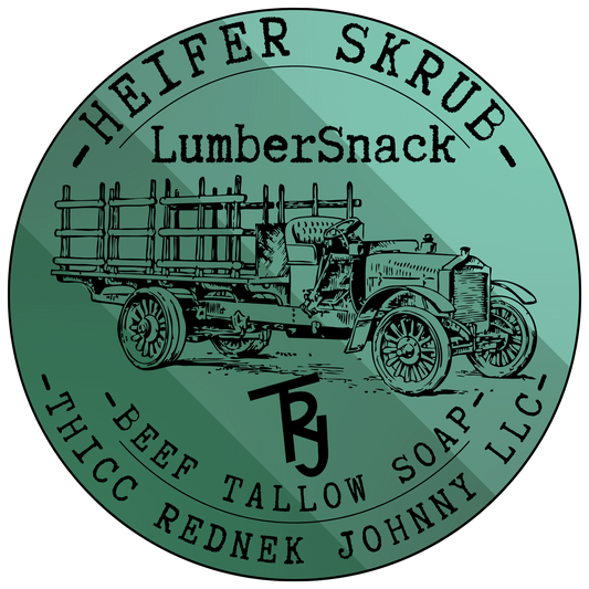 Heifer Skrub LumberSnack (Very Sappy Pine Tree) Handmade Beef Tallow Soap