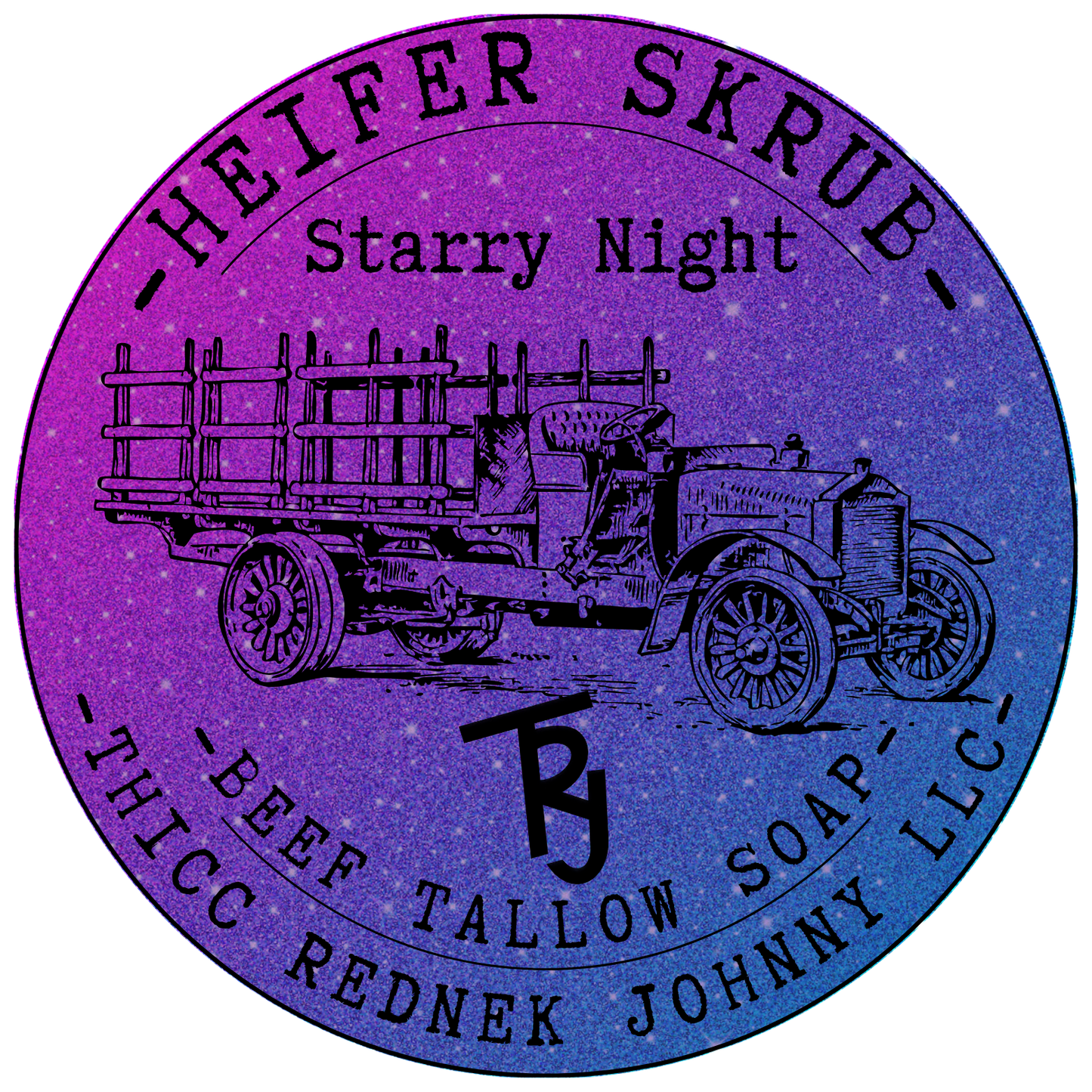 Heifer Skrub Starry Night (Floral/Sweet) Handmade Beef Tallow Soap