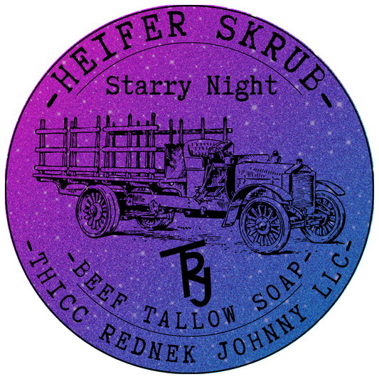 Heifer Skrub Starry Night (Floral/Sweet) Handmade Beef Tallow Soap