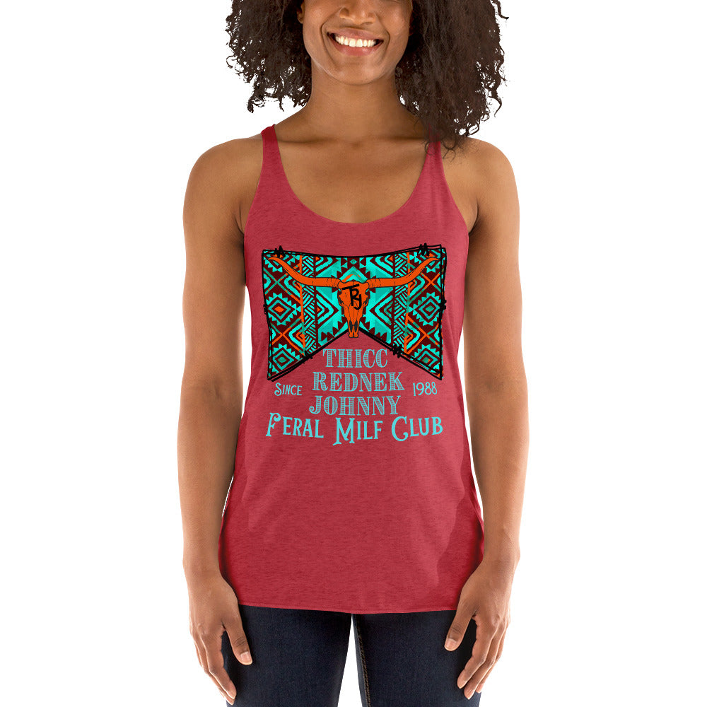 Women's TRJ FERAL MILF CLUB Racerback Tank