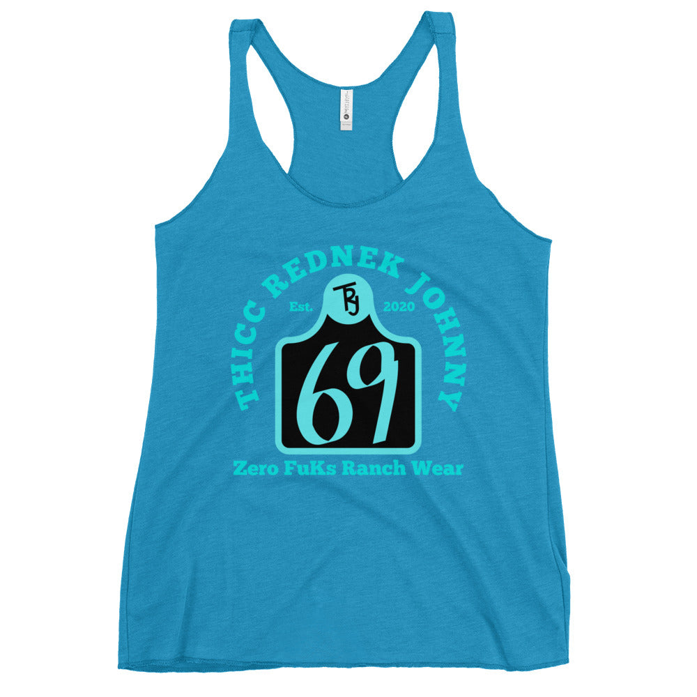 Women's TRJ 69 Ear Tag Racerback Tank